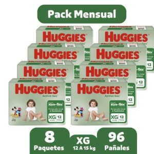 Huggies Active Sec Manga Pañal Talla “XG”
