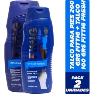 Fittig Fresh Pack Talco Desodorante para Pies 100 g + 200 g