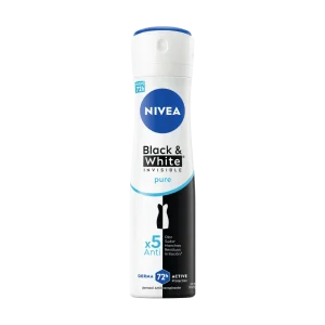 Nivea Desodorante Aerosol Black & White Invisible PURE 150 ml